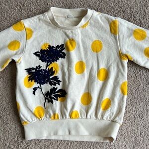 Arket Puff Sweatshirt Yellow Dot Floral